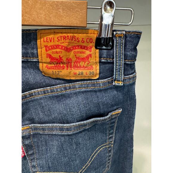 Levi's 512 Men's Slim Fit Straight Leg Jeans 28x30 - Picture 4 of 5